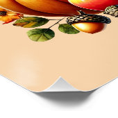 Saisonale Happy Thanksgiving gnome Party Poster (Ecke)