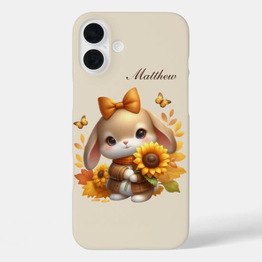 Saisonale Hasen-Add-Name Case-Mate iPhone Hülle (Rückseite)
