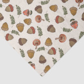 Saisonale Herbst-Pilze und Acorns Seidenpapier (Detail)