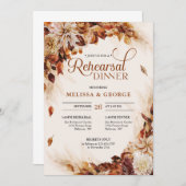 Saisonale Herbst- und Herbstkupfer-Blume und -Blät Einladung (Vorne/Hinten)