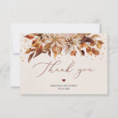 Saisonale Herbstblumen und Blätter Laubblumen Hoch Dankeskarte (Vorderseite)