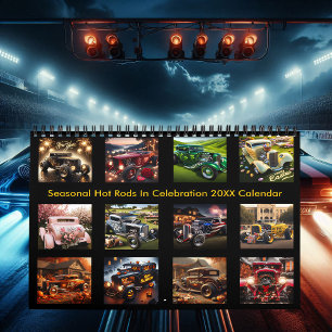 Saisonale Hot Rods zur Feier 20XX Kalender