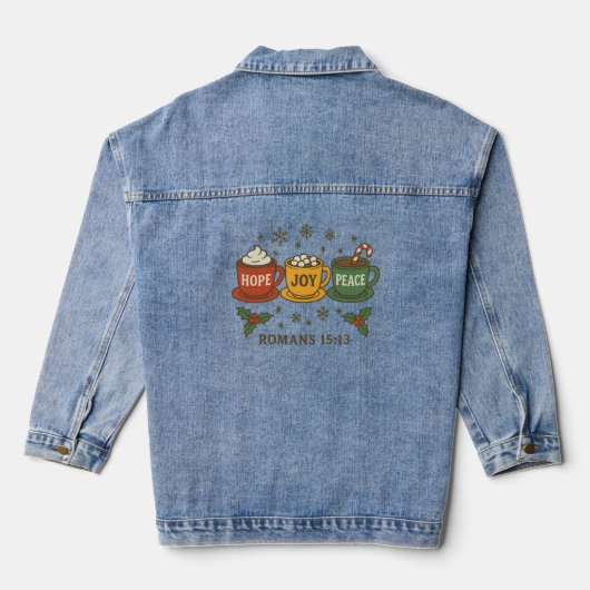Saisonale Kakaotassen Jeansjacke (Rückseite)