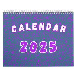 Saisonale Muster: buntes und niedliches Design Kalender