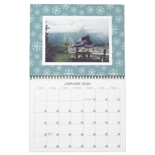 Saisonale Muster Monatliches Foto Kalender (Jan 2026)