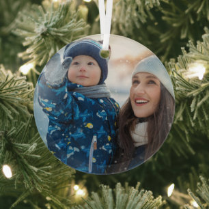Saisonale Mutter-und-Sohn-Familien-Weihnachtsbaumd Ornament Aus Glas