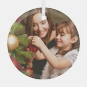 Saisonale Mutter- und Tochter-Familiendekoration Ornament Aus Glas (Vorderseite)