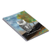 Saisonale Owl Malerei in Nature Wonders Notizblock (Rechte Seite)