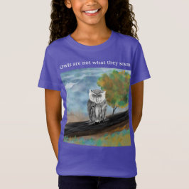 Saisonale Owl Malerei in Nature Wonders T-Shirt