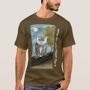 Saisonale Owl Malerei in Nature Wonders T-Shirt