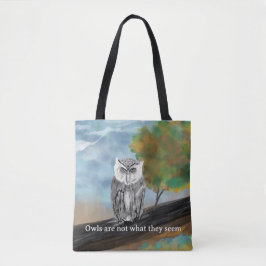 Saisonale Owl Malerei in Nature Wonders Tasche