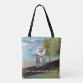 Saisonale Owl Malerei in Nature Wonders Tasche (Rückseite)