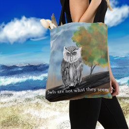 Saisonale Owl Malerei in Nature Wonders Tasche