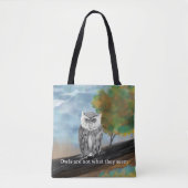 Saisonale Owl Malerei in Nature Wonders Tasche (Vorderseite)