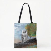 Saisonale Owl Print-Tasche