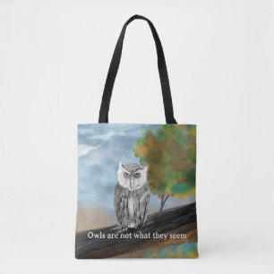 Saisonale Owl Print-Tasche Tasche
