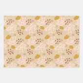 Saisonale Pastelltöne Herbst Geschenkpapier Set (Vorderseite)