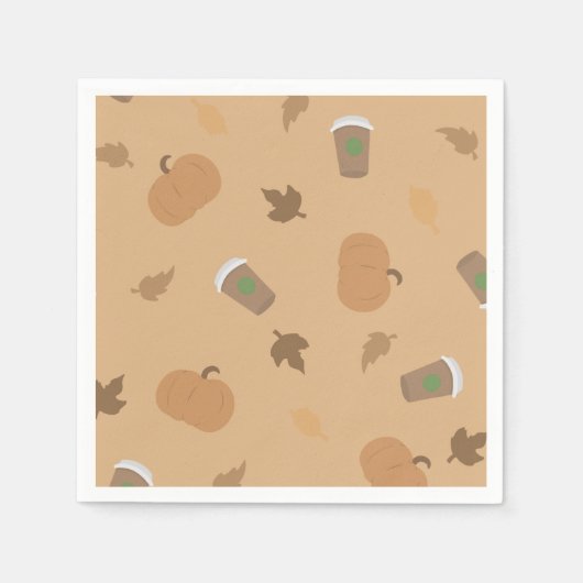 Saisonale Pumpkin Gewürze/Fall Napkins Serviette (Vorderseite)