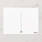 Saisonale rustikale Herbstkerze & Kürbiskulisse Postkarte (Rückseite)