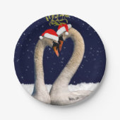Saisonale Schwanenpapierplatte Pappteller (Vorderseite)