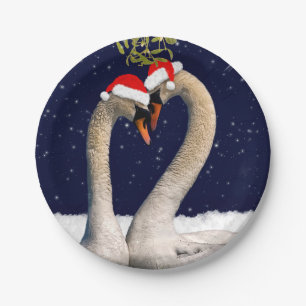 Saisonale Schwanenpapierplatte Pappteller