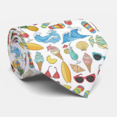Saisonale Sommer-Strandkrawatte Schlips Krawatte (Gerollt)
