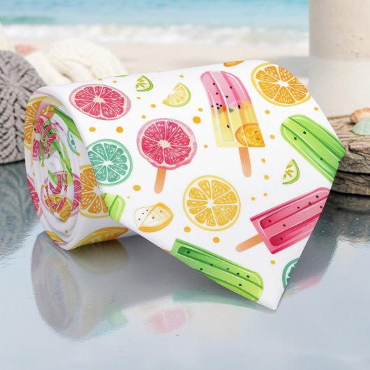 Saisonale Sommerfrucht-Eiscreme-Krawatte Schlips Krawatte