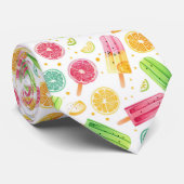 Saisonale Sommerfrucht-Eiscreme-Krawatte Schlips Krawatte (Gerollt)