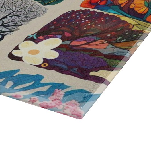 "Saisonale Symphonie" Schneidebrett (Ecke)