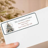 Saisonale Wasserfarbe Boho Feathers Weihnachtsbaum