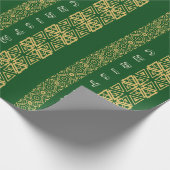 Saisonale Ziermuster kundenspezifische Begrüßung Geschenkpapier (Ecke)