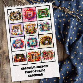 Saisonaler benutzerdefinierter Fotorahmkalender Kalender