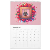Saisonaler benutzerdefinierter Fotorahmkalender Kalender (Feb 2027)