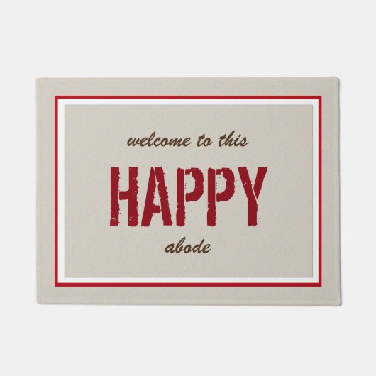 Saisonaler Happy-Aufenthalt mit einstellbaren Rahm Fußmatte (Vorderseite)