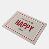 Saisonaler Happy-Aufenthalt mit einstellbaren Rahm Fußmatte (Schrägansicht)