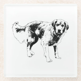 Saisonaler Hunde-Kontur-Untersetzer Glasuntersetzer