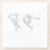 Saisonaler Hunde-Kontur-Untersetzer Glasuntersetzer (Rückseite)