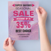 Saisonaler Rabattladen Flyer (Hand)