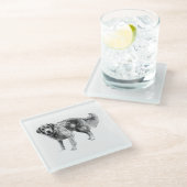 Saisonaler Untersetzer mit Graustufen (Schrägansicht)