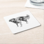 Saisonaler Untersetzer mit Graustufen (angewinkelt)