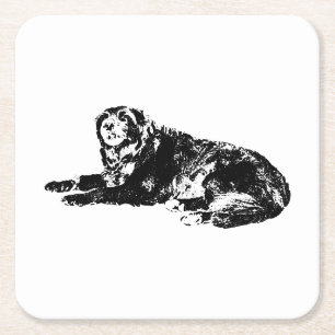 Saisonaler Untersetzer mit Silhouetten für Hunde