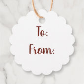 Saisonaler Waldfuchs Geschenkanhänger (Rückseite)