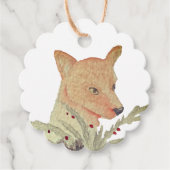 Saisonaler Waldfuchs Geschenkanhänger (Vorderseite)