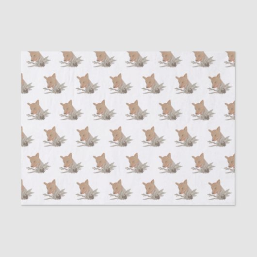 Saisonaler Waldfuchs Seidenpapier (Vorderseite)