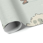 Saisonales Eislaufen Geschenkpapier (Rolleneckpunkt)