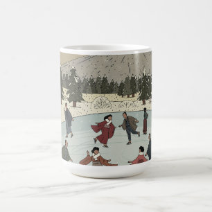 Saisonales Eislaufen Kaffeetasse