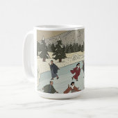 Saisonales Eislaufen Kaffeetasse (Vorderseite Links)