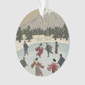 Saisonales Eislaufen Ornament (Vorderseite)