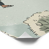 Saisonales Eislaufen Poster (Ecke)