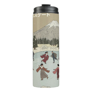 Saisonales Eislaufen Thermosbecher